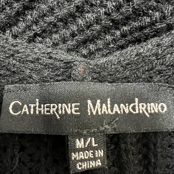 BLACK CARDIGAN SIZE M./L . Crochet style. - Picture 5 of 12